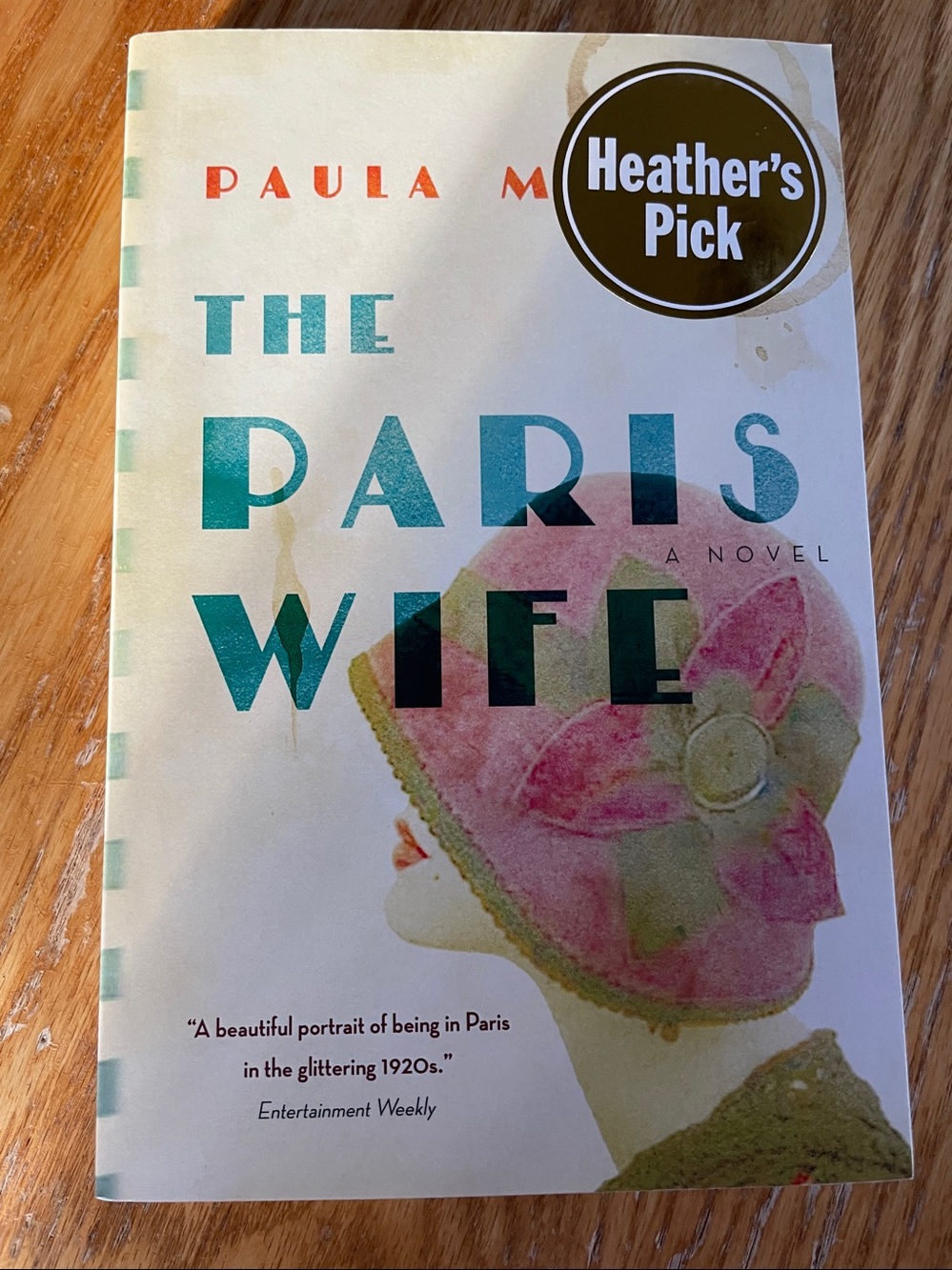 “The Paris Wife” Soft Cover book